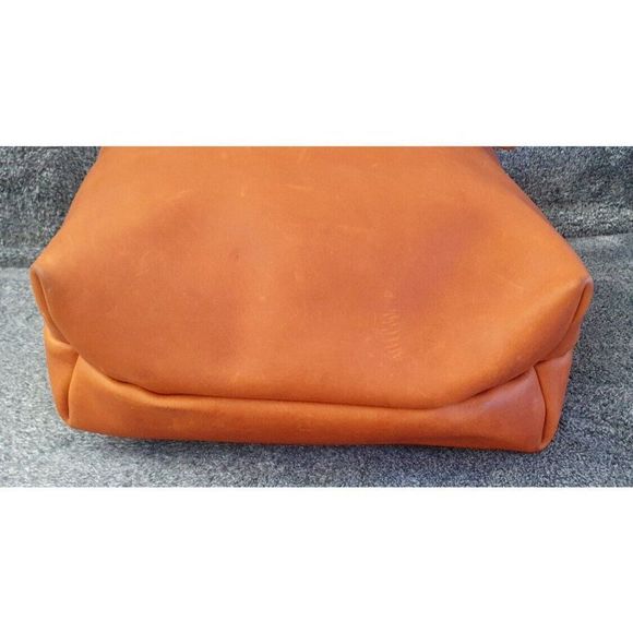 In Blue Brown Rustic Leather Tote Bag - Picture 6 of 11